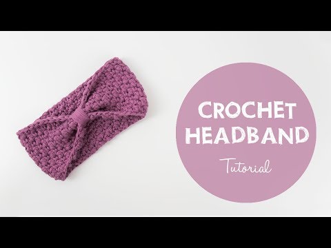 Видео: Как связать крючком милую и простую детскую повязку на голову | Узоры Croby