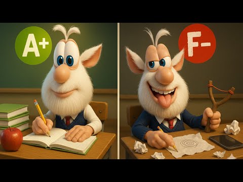 Видео: Буба - Отличник VS Лентяй 🤓 Мультфильм для детей