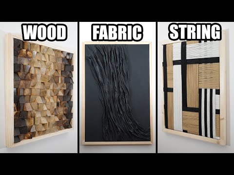 Видео: Текстурное настенное искусство | 3 простых арт-проекта для вашего дома