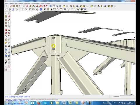 Видео: Стальной каркас промздания. 5 Подстропильная ферма (Steel frame industrial buildings)