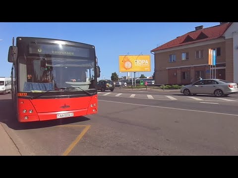 Видео: Автобус №8 (Полоцк). Автовокзал - Улица Бабушкина