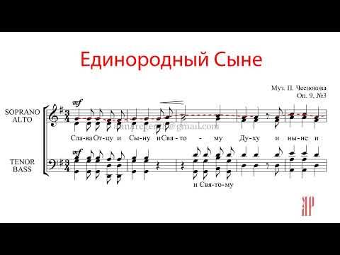 Видео: ЕДИНОРОДНЫЙ СЫНЕ, муз. П.Чеснокова - Сопрановая партия