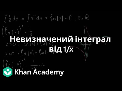 Видео: Невизначений інтеграл від 1/x
