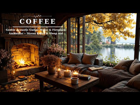 Видео: Нежная акустическая гитарная музыка и атмосфера камина ~ Снятие стресса и помощь в засыпании
