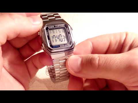 Видео: CASIO A178WEA-1A  ЭЛЕКТРОНИКА С КРУПНЫМИ ЦИФРАМИ