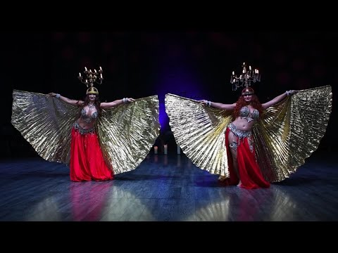 Видео: Desert Rose - BELLYDANCE SHOW with wings and candelabra by Margo &Anna | шоу-програма на замовлення 