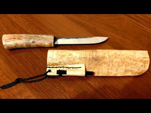 Видео: Ножны из бересты на нож Ханты-Манси