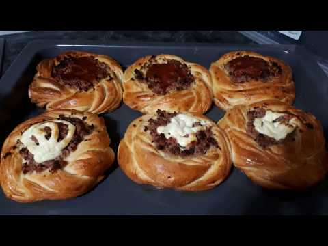 Видео: САМАЯ ВКУСНАЯ И КРАСИВАЯ ВЫПЕЧКА с мясным фаршем, сметают мгновенно
