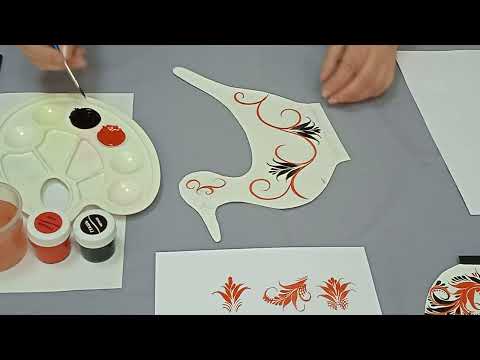 Видео: Мастер-класс "Элементы росписи"