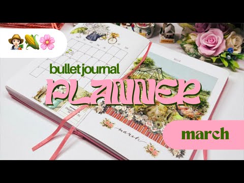 Видео: оформление ежедневника на март 2025 · bullet journal · plan with me✎