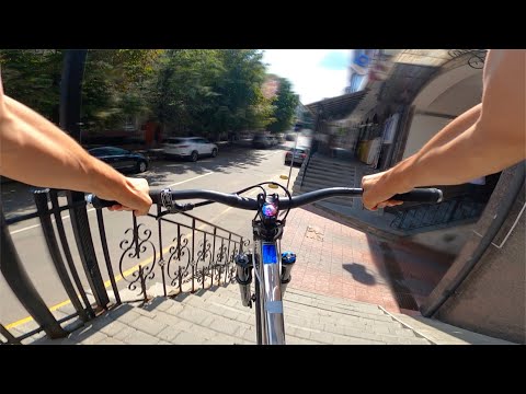 Видео: Катаюсь по городу  с подписчиком на МТБ | GoPro 8 POV MTB Urban Street Riding #5