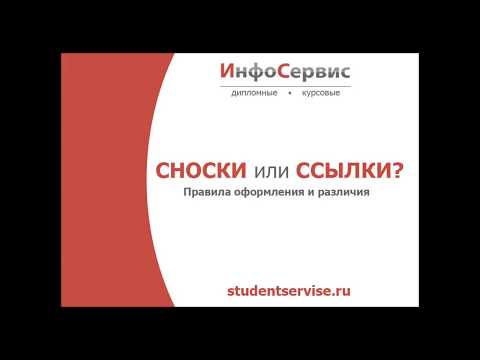 Видео: Как правильно оформить ссылки в дипломной, курсовой работе.