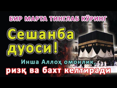 Видео: Сешанба куни Пайғамбар Муҳаммад ﷺ дуоси, инша Аллоҳ, омонлик, бойлик ва муваффақият келтиради