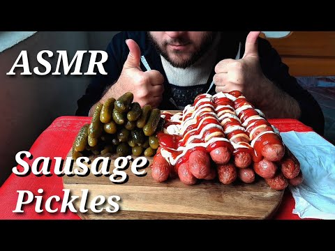 Видео: ASMR Завтрак с Характером: Сосиска и Солёный Огурец