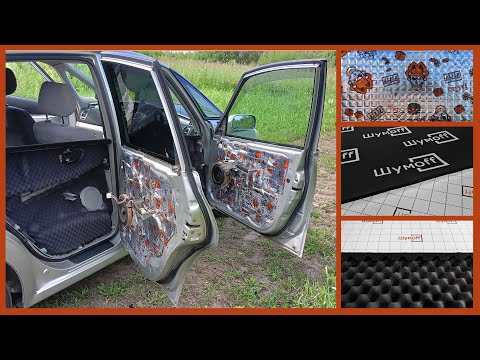 Видео: Шумоизоляция дверей, Toyota Opa.