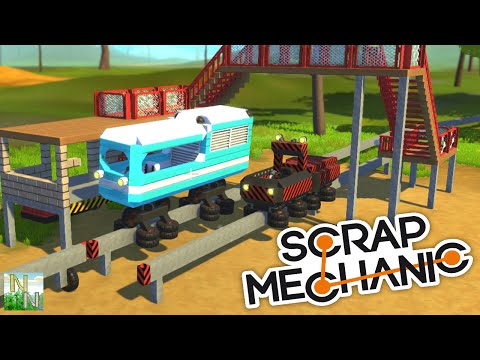 Видео: Scrap Mechanic Монорельс, на всю карту. Ваши Постройки 0.1.22