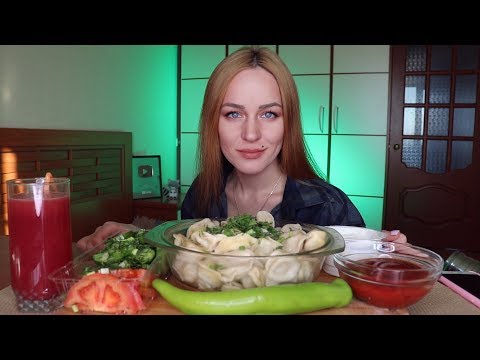 Видео: MUKBANG | 1 КГ Пельменей, овощи | 1 kg Dumplings, vegetables | не ASMR