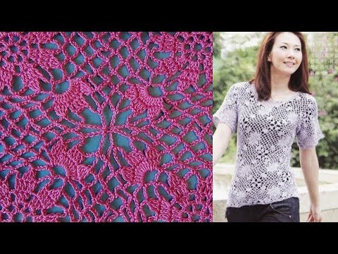 Видео: Как соединить мотивы для кофточки. (мк).
