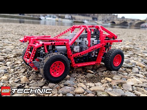 Видео: Красный Багги на BuWizz моторах: Обзор ЛЕГО Техник самоделки