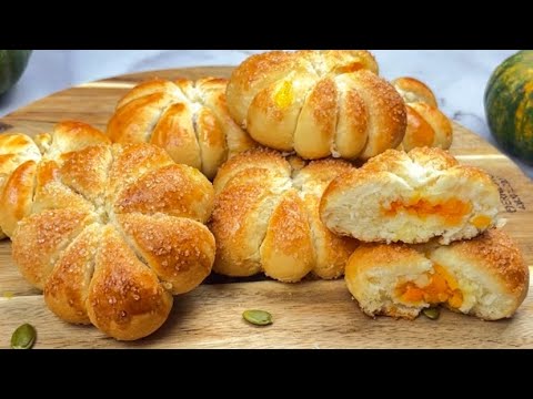Видео: БУЛОЧКИ как ПУХ! НЕРЕАЛЬНО вкусные булочки с начинкой из ТЫКВЫ