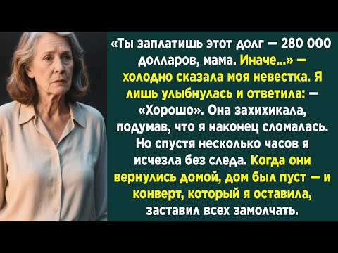 Видео: Невестка потребовала 280 000 долларов  Но ответ свекрови шокировал всю семью