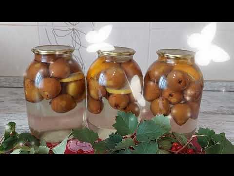 Видео: Грушевый компот на зиму , с добавлением лимона🍋 и апельсина 🍊.