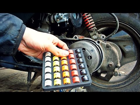 Видео: Honda Dio тюнинг №6 грузики в вариаторе