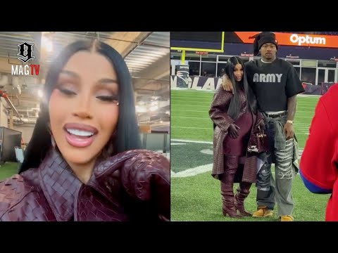 Видео: Карди Би посетила игру Стефона Диггса против домашней команды Оффсета «Фэлконс»! 👶🏽