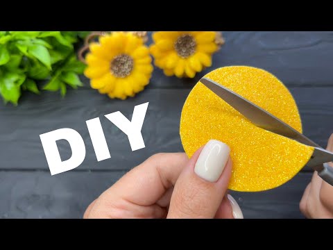 Видео: Цветы из глиттерного фоамирана Glitter foam sheet craft ideas