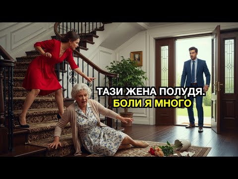 Видео: Годеницата бутна възрастната майка на милионера по стълбите — изведнъж той се прибра и извика...