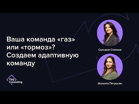 Видео: Вебинар: «Ваша команда «газ» или «тормоз»? Создаем адаптивную команду»