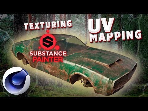 Видео: Cinema 4D + Substance Painter | UV развертка C4D | Текстуры в Substance Painter