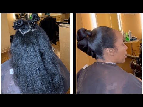 Видео: Она НАШЛА меня на YOUTUBE😱 😇 Silk Press +Sleek Pony на СУПЕР густых волосах!