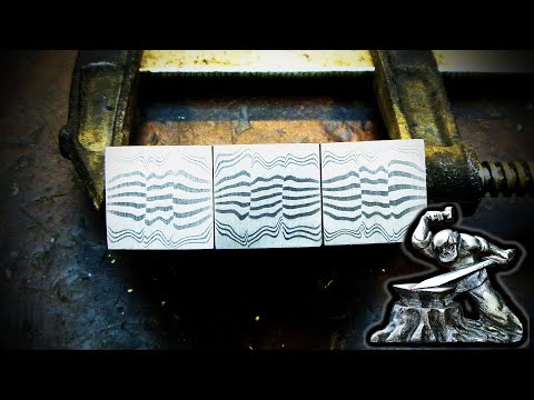 Видео: Дамасская сталь - Мозаичный клинок