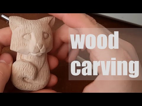 Видео: Лиса резьба по дереву / Fox wood carving