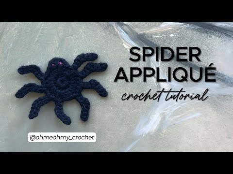 Видео: Мастер-класс по аппликации «Паук» крючком