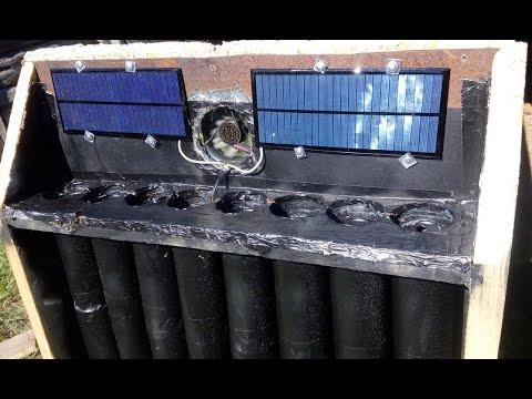 Видео: Солнечный воздушный коллектор из алюминиевых банок / Aluminum cans solar air heater