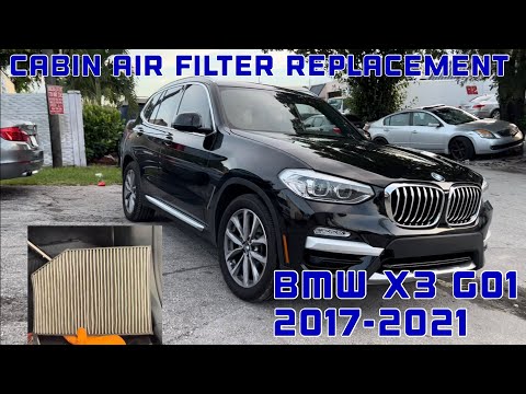 Видео: Как заменить салонный фильтр в BMW X3 2017 2018 2019 2020 2021 G01