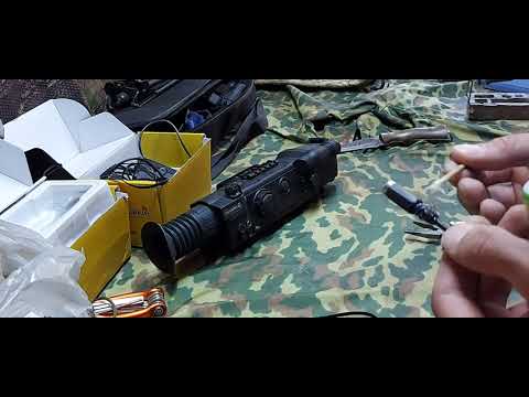 Видео: удлинение кабеля на внешнем АКБ   Pulsar EPS31 для ПНВ Pulsar Digisight N970