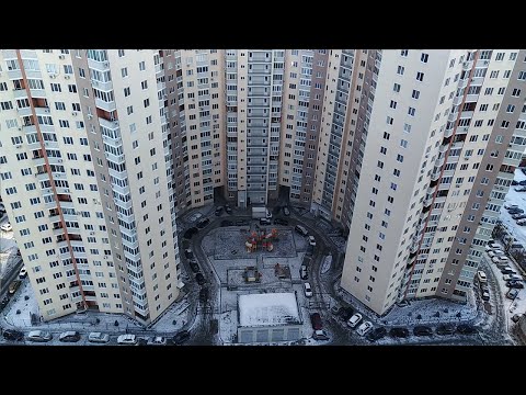 Видео: Обзор 24 этажного ЖК Черёмушки (Шелдом-Север), (лифты МЛМ-2020 г.в), (Лунная, 30), (домофон VIZIT)
