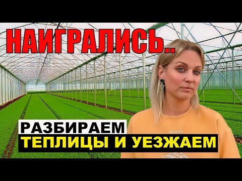 Видео: Разбираем теплицы, продаём трактор и уезжаем. Наигрались!