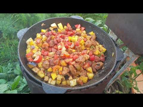 Видео: Рагу из кабачков в казане!