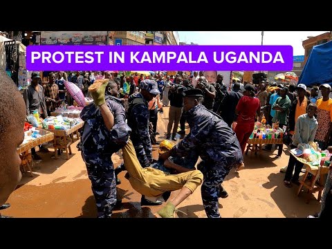Видео: Протест торговцев вызвал беспорядки в Кампале, Уганда 🇺🇬 сегодня.