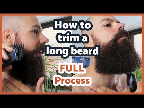 Видео: Как подстричь длинную бороду — ПОЛНЫЙ ПРОЦЕСС — Сделайте это дома!