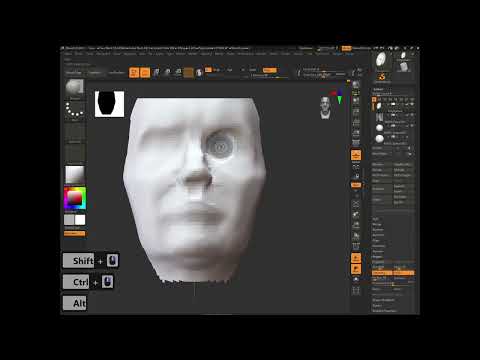 Видео: Скульптинг Головы девушки в программе ZBrush часть 4