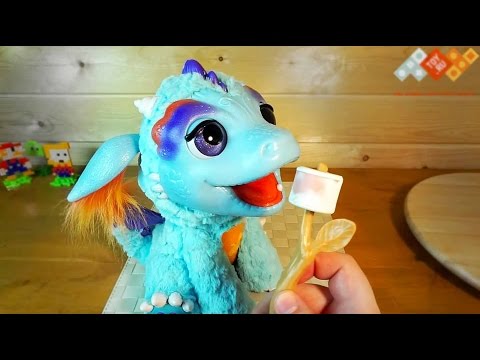 Видео: Милый Дракоша Факел - Интерактивный дракон Фуриал Френдс - Хасбро Дракон