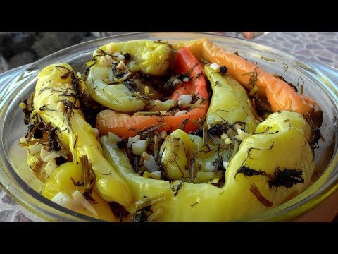 Видео: Острый перец Цицак по-армянски (в масле)/Hot pepper Tsitsak in Armenian (in oil)