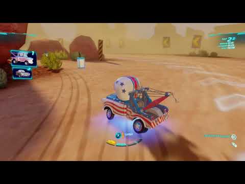 Видео: Тачки 2 (Xbox 360) - Боевой Заезд - 2 круга - Заезд "Каньон" - Мэтр Каскадер