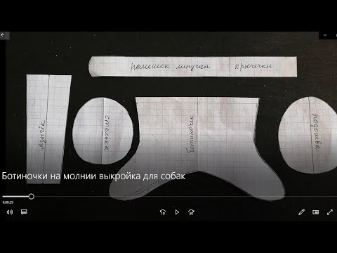 Видео: Ботиночки на молнии, выкройка для собак (часть 1)