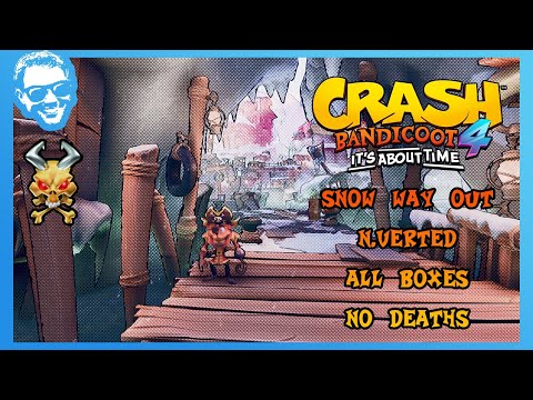 Видео: Snow Way Out (N.Verted) — Полное прохождение — Без смертей — Все драгоценные камни — Crash Bandic...